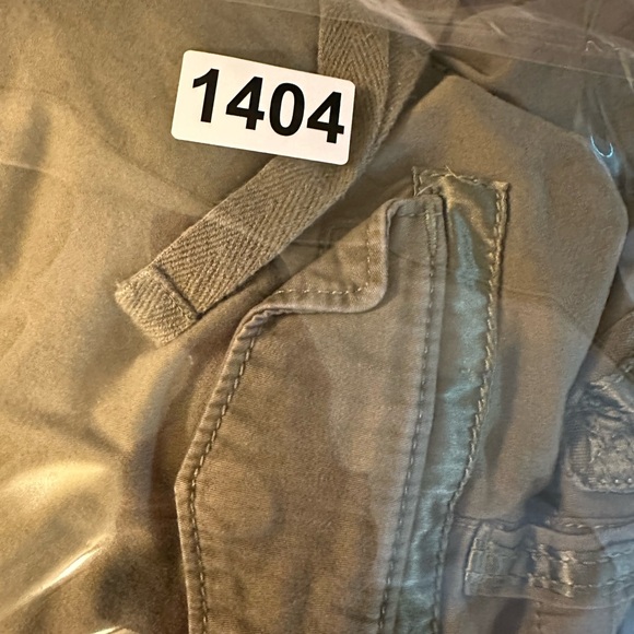Abercrombie Fitch 2000’s Utility Cargo Pants Sz 24 Olive Green Drawstring Ankle - Picture 16 of 16
